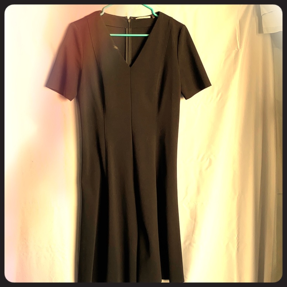Tahari Black knit dress